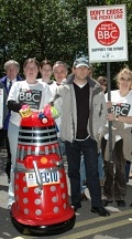 Dalek on the picket: © Brian Morgan