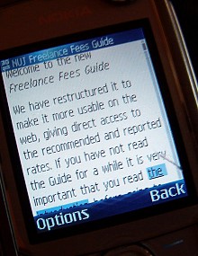 The guide on your mobile; photo © Matt Salusbury