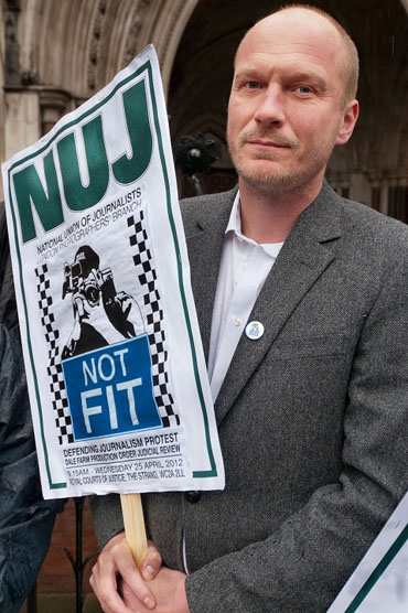 Jason Parkinson outside the court - &copy; David Hoffman