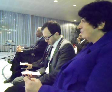 Trevor Clarke, Robert Levine and Joanne Harris © Mike Holderness