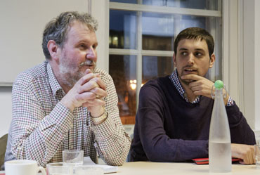 David Hencke (L) and Adam Bienkov: photo &copy; Hazel Dunlop