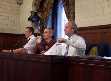 Jerermy Dear, Tom Davies, Dave Rotchelle at the House of CCommons: photo © Matt Salusbury
