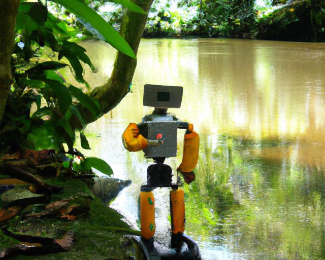 A robot photographer in the Amazon - itself a robo-photo