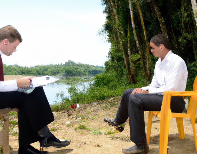 A human resources interview in the Amazon
