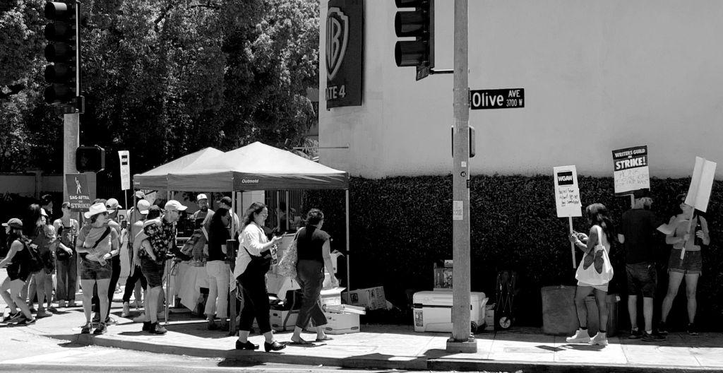 A WGA picket line