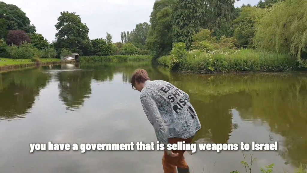 Person in a lake