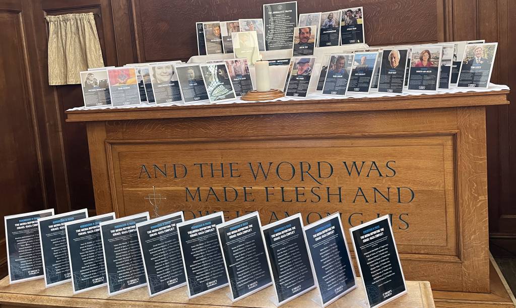The journalists' altar at St Bride’s