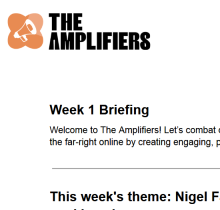The Amplifiers: Week 1 vriefing