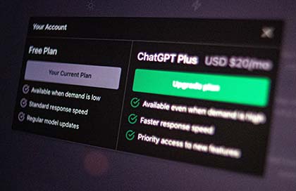 Photo of a ChatGPT setup window on a computer display