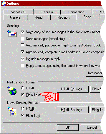 MS Outlook options