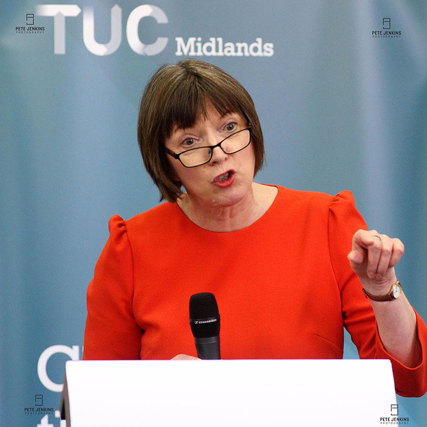 © Pete Jenkins unless specified otherwise below Francis O'Grady General Secretary of the TUC: © Pete Jenkins unless specified otherwise below