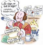 Card for NUJ copyright campaign 23 April 2008 &copy; Alan Pipes