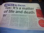 Tax: It's a matter of life and death &copy; Sarah Graham