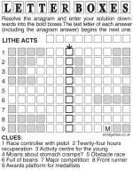 "Letterboxes" puzzle series. &copy; Tom Williams