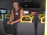Tony Pattison getting ready to drive local community bus service © TONY PATTISON