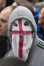 EDL Member in St George Hood © Michael Preston