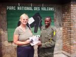Jeanette Smith with Everest, guide, following Mountain Gorilla trek, Rwanda 2007 &copy; Jeanette Pauline Smith