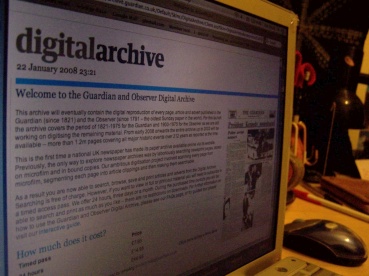 Exciting picture of the Guardian Archive