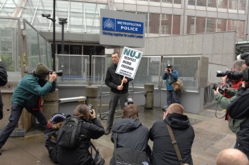 General Secretary's lone protest - hoto © Guy Smallman