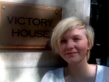 Keri Hudson outside the Tribunal