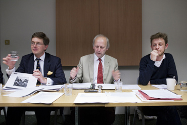 Robert Dougans, Chair Dave Rotchelle and Padraig Reidy; &copy; Hazel Dunlop