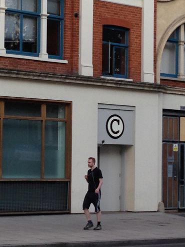 Building with copyright symbol on it: photo © Matt Salusbury