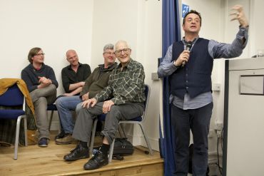 Jules Mattson, Jason Parkinson, Adrian Arbib, David Hoffman and Mark Thomas; © Hazel Dunlop