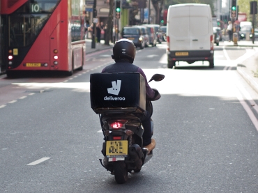 A Deliveroo driver