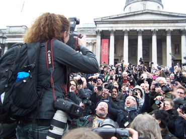 Mass photography demo organised by former London Photography Branch members, 2010