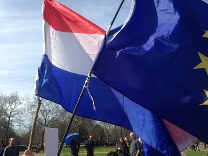Dutch and EU flags