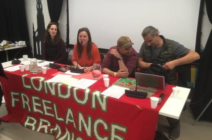 Natasha Hirst, Pennie Quinton, Guy Smallman and Nigel Dickinson on the panel; © Matt Salusbury