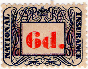 1948 6 pence National Insurance stamp