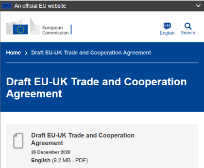 The EU presents all the agreement drafts