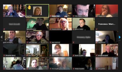 The first of three pages of attendees at the February meeting