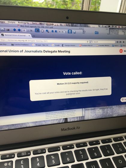 Electronic voting at DM 2021
