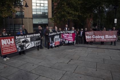 Vigil for Martin O'Hagan, 28 September 2021