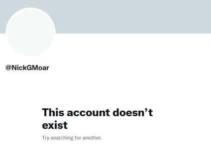 Twitter notice: account deleted