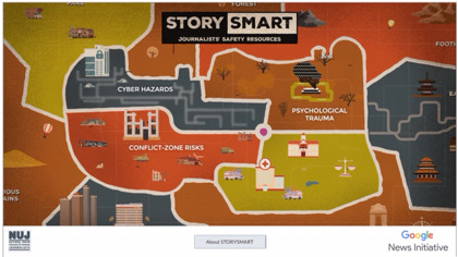 Homepage of NUJ StorySmart