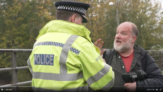 Tom Bowles and a police officer