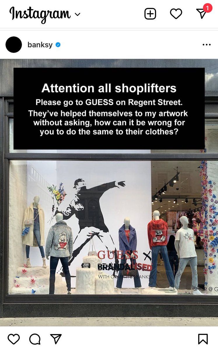 Banksy flyer: see caption below