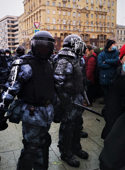 Riot police in Moscow